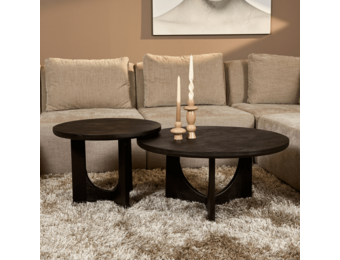 Starfurn - Salontafel Ron - Zwart - 60x60x45 cm