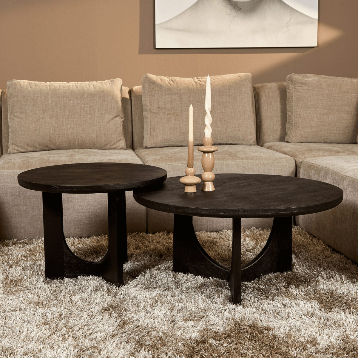 Starfurn - Salontafel Ron - Zwart - 60x60x45 cm