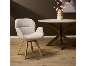 Starfurn - Eetkamerstoel Jesse - Beige - 61x59x85 cm