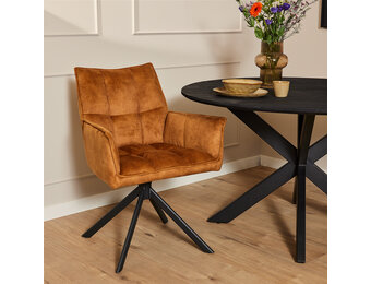 Starfurn - Eetkamerstoel Dani - Goud - 58x67x64 cm