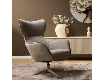 Starfurn - Fauteuil Julia - Taupe - 78x76x102 cm