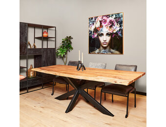 Starfurn - Boomstamtafel Live - Bruin - 100x240x76 cm
