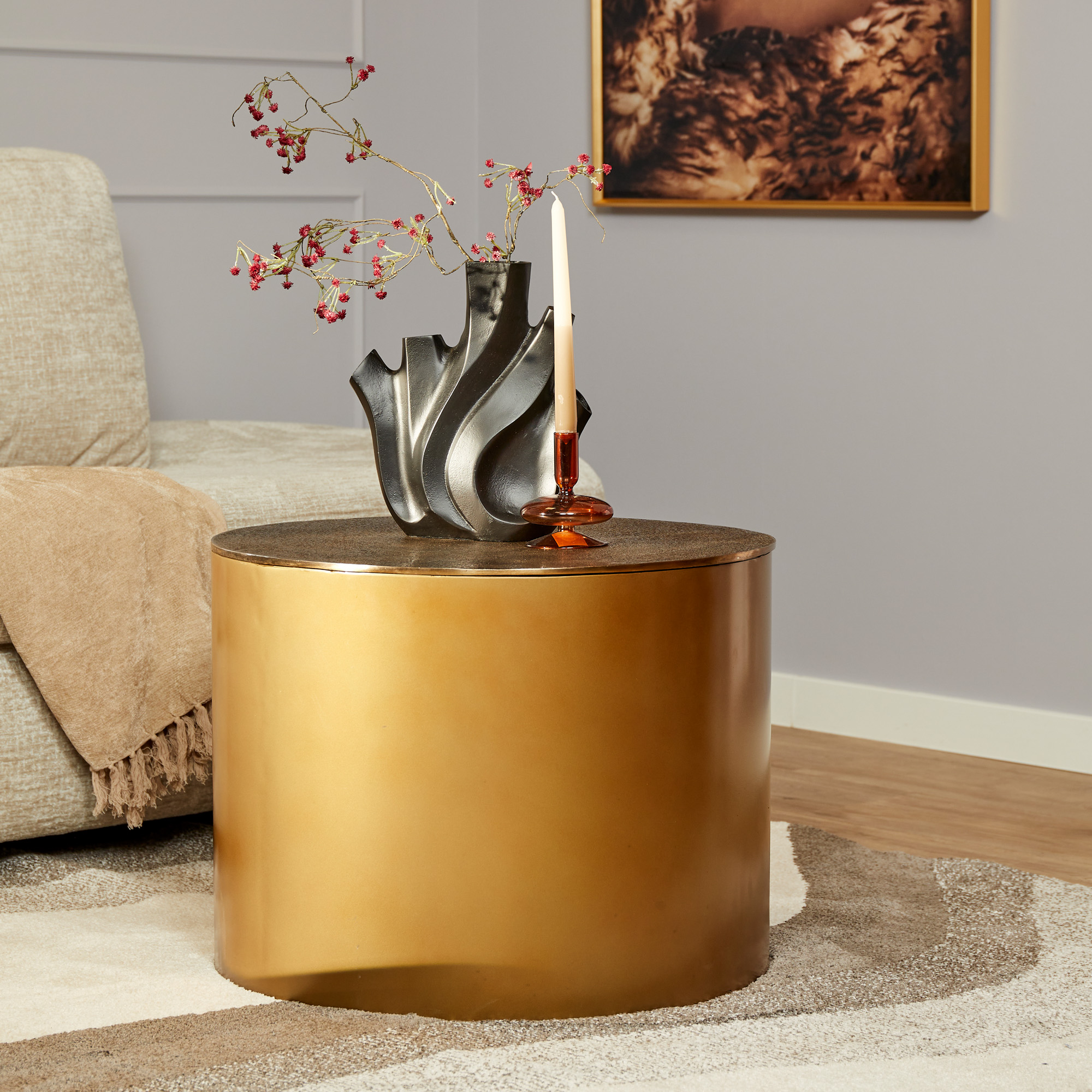 Starfurn - Salontafel Fiore - Goud - 60x60x45 cm