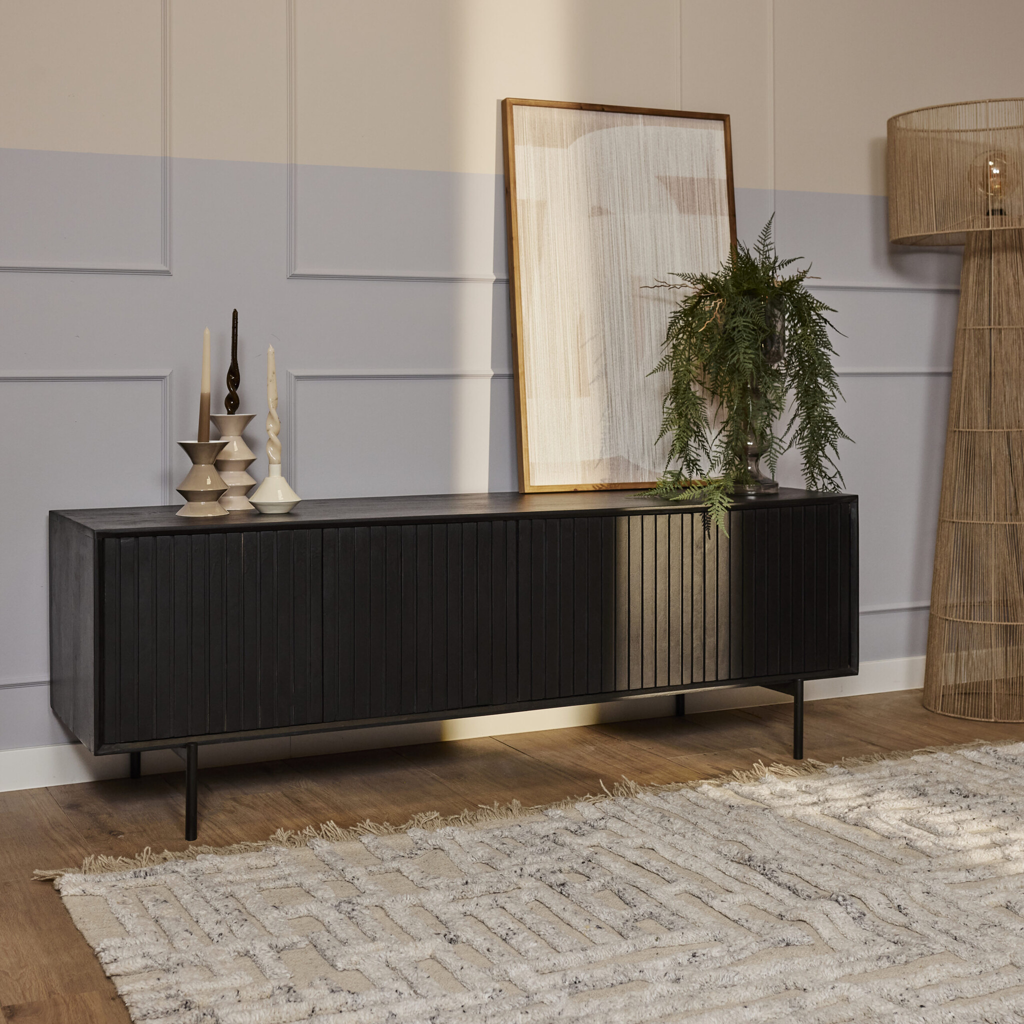 Starfurn - Tv meubel Madison - Zwart - 45x165x55 cm