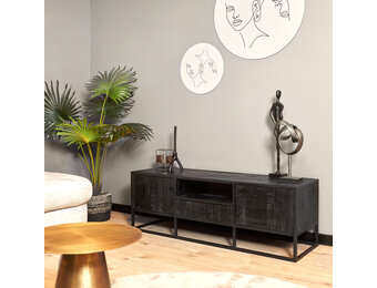Starfurn - Tv meubel Denver - Zwart - 45x145x50 cm