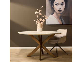 Starfurn - Eettafel Madison - Beige - 150x150x76 cm