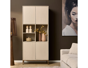 Starfurn - Vakkenkast Madison - Beige - 45x90x200 cm