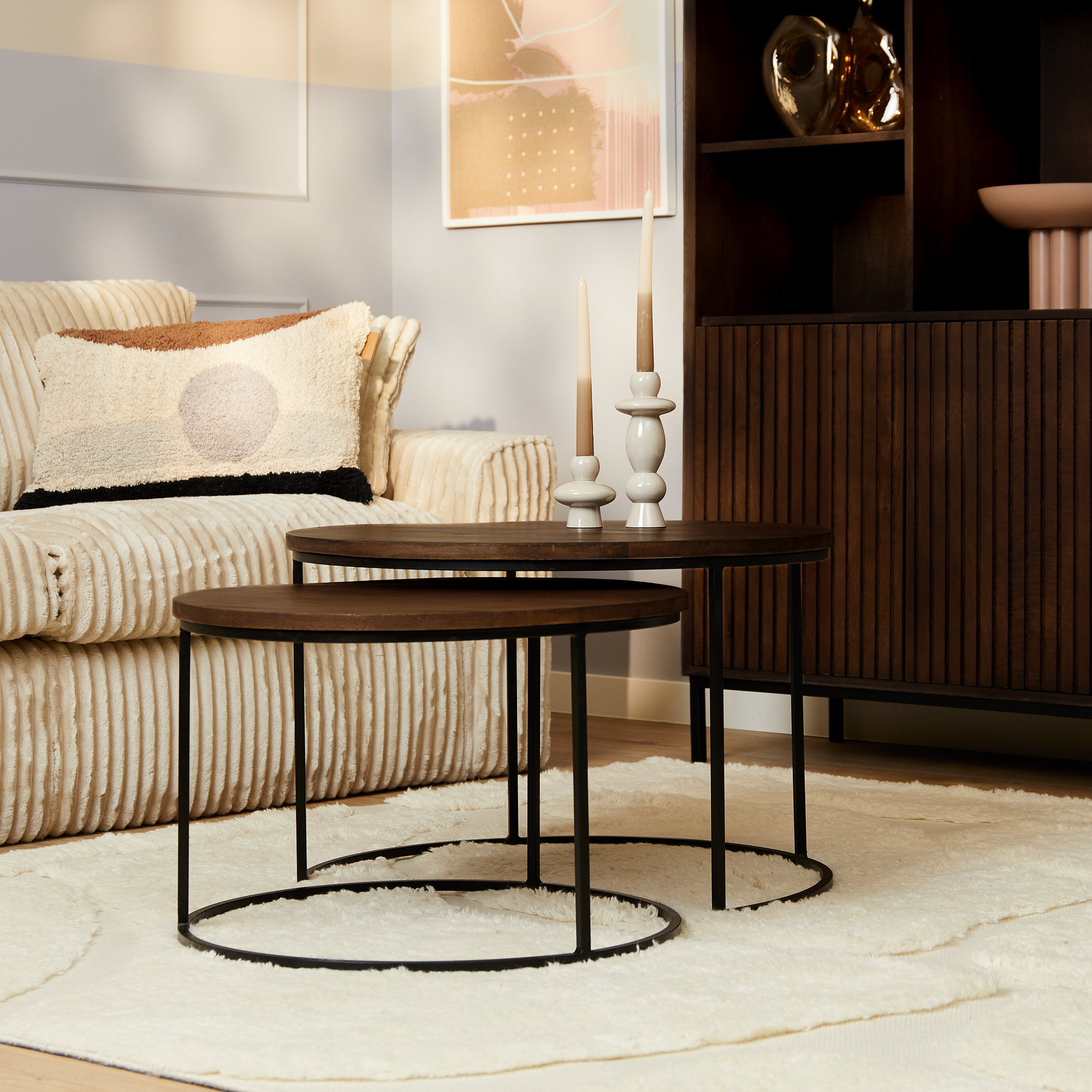 Starfurn - Salontafel Madison - Bruin - 70x70x45 cm