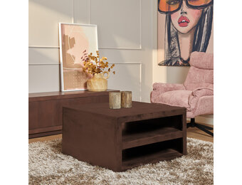 Starfurn - Salontafel Brussel - Bruin - 80x80x40 cm