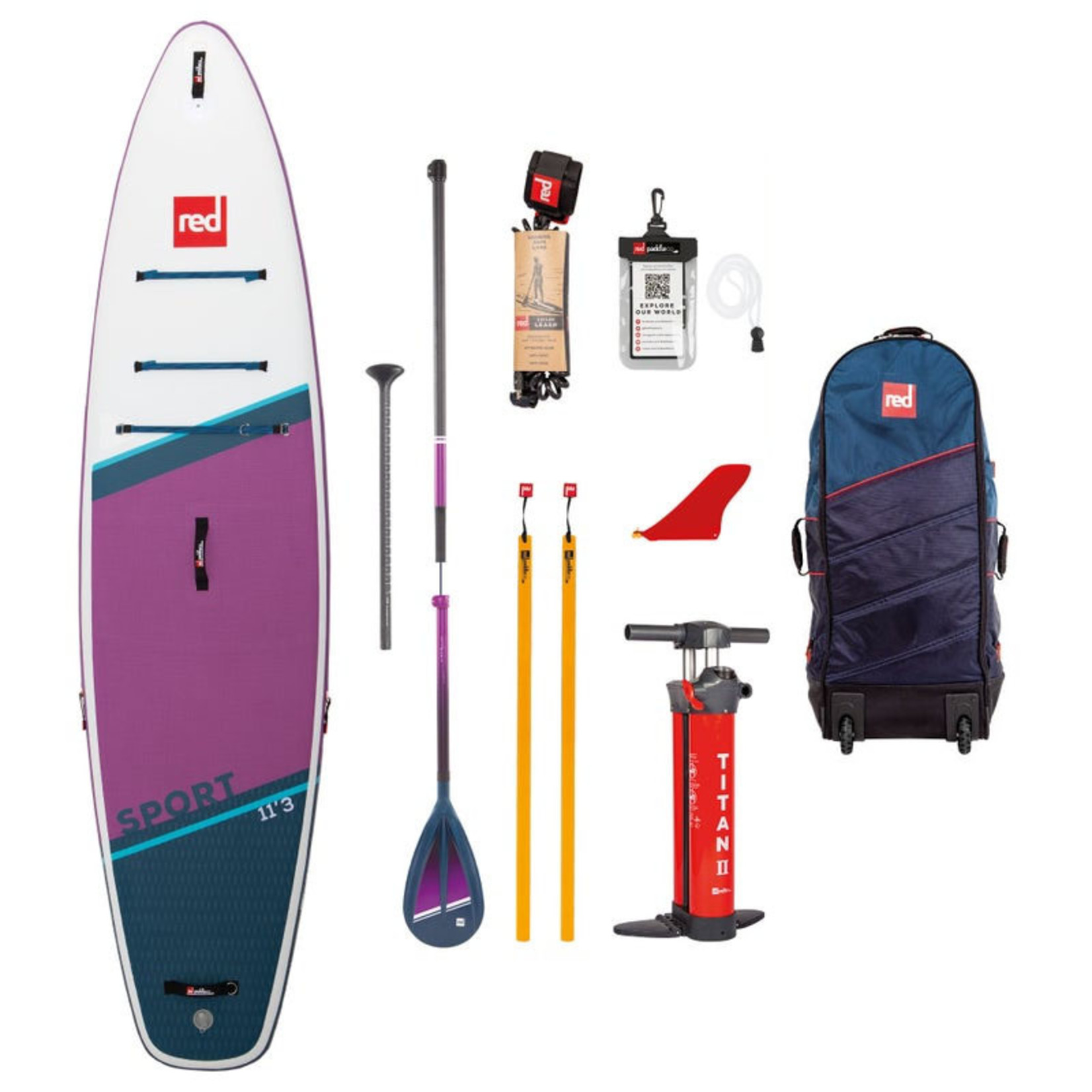 2022 Red Paddle Co Sport 11'3 Purple HT inflatable paddleboard