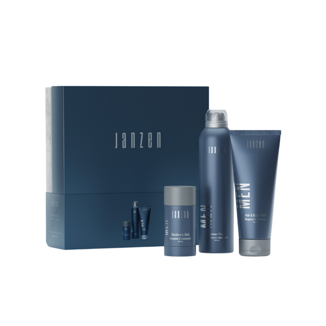 Moments For Men Giftset met shower foam, deodorant stick en hair & body wash in luxe cadeaudoos