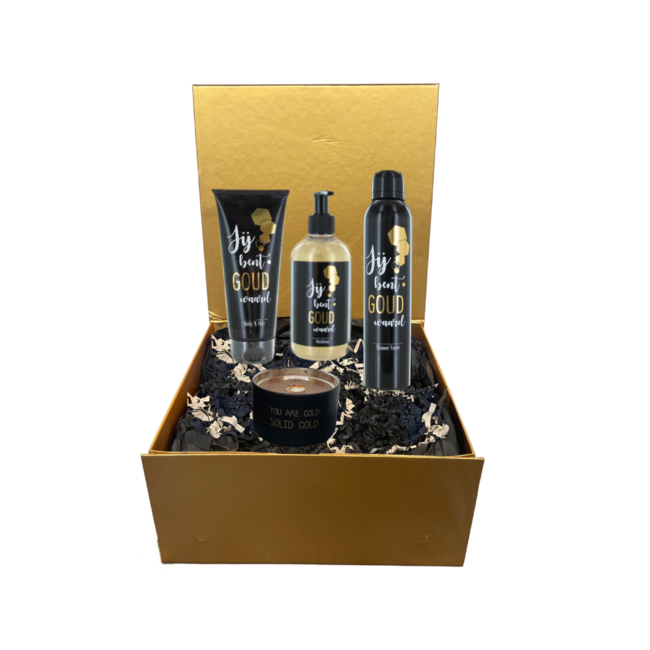 Jij bent goud waard giftbox 3 producten met geurkaars