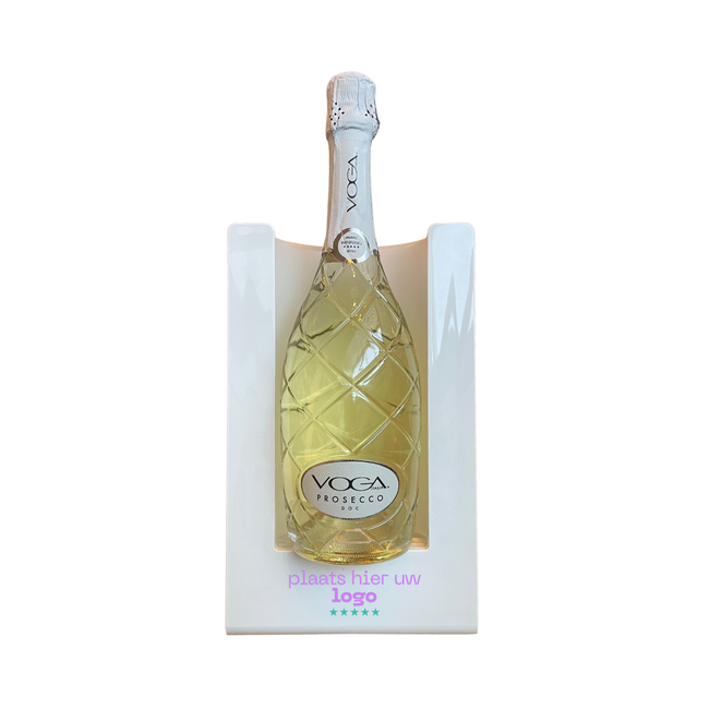 Witte wijnkoeler met Voga prosecco - relatiegeschenk