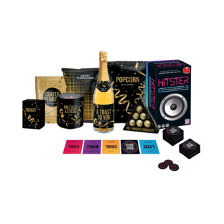 Kerstpakket Hitster spel - fles bubbels non-alcohol