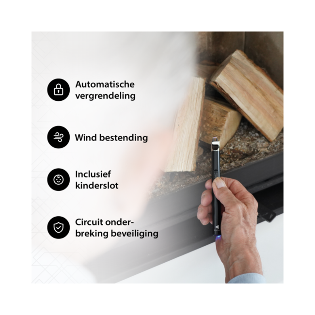 Relatiegeschenk - elektrische aansteker oplaadbaar klein zilver