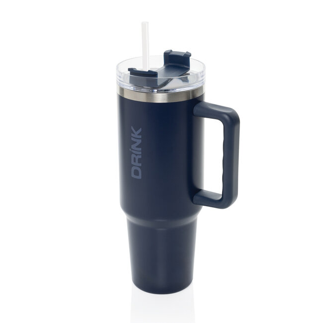 Praktische tumbler recycled RVS 1200 ml - met eigen logo mogelijk