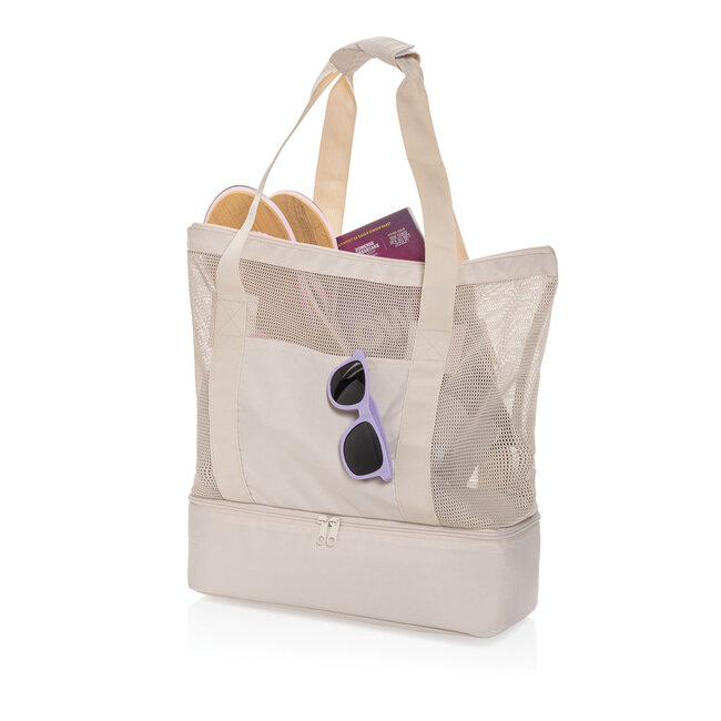 Koeltas 2-in-1 20L beige - gepersonaliseerd met logo mogelijk