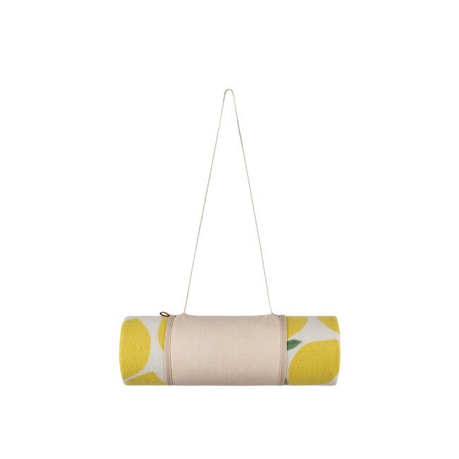 Picknickkleed opvouwbaar lemon patroon 130x170 cm - met logo mogelijk