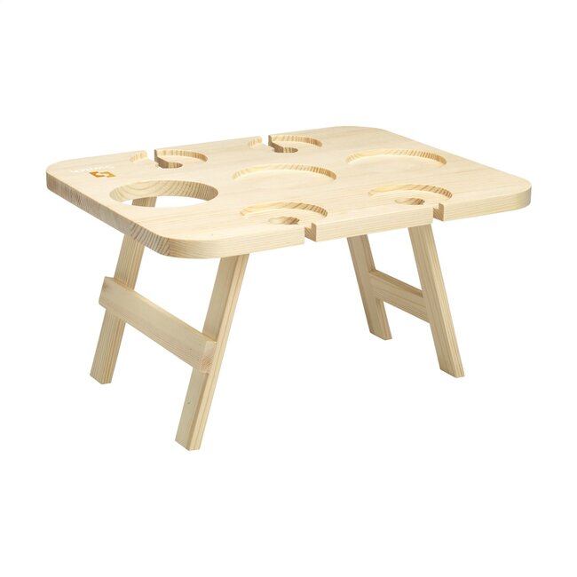 Inklapbare wijntafel - met eigen logo mogelijk