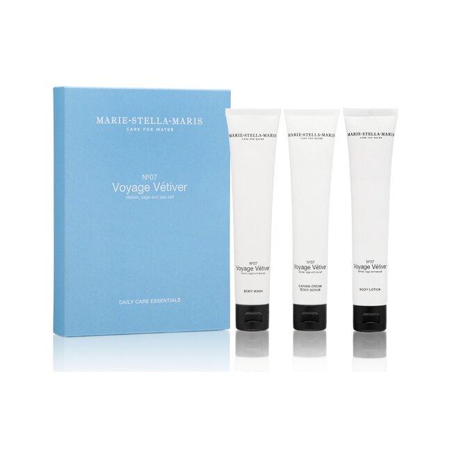 Giftset travel body care essentials brievenbus - Voyage Vétiver