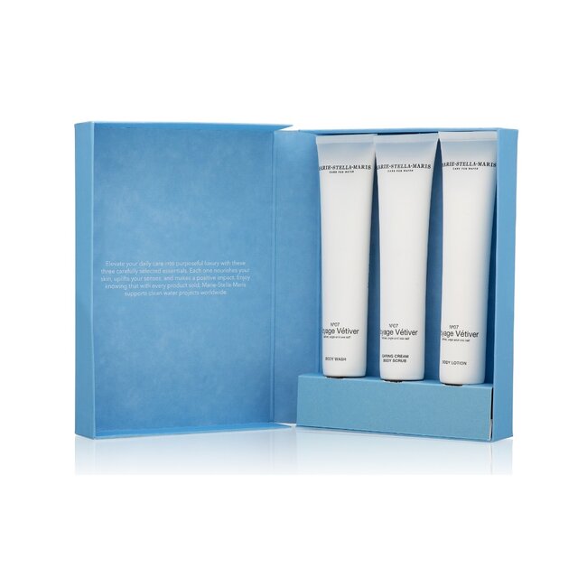 Giftset travel body care essentials brievenbus - Voyage Vétiver