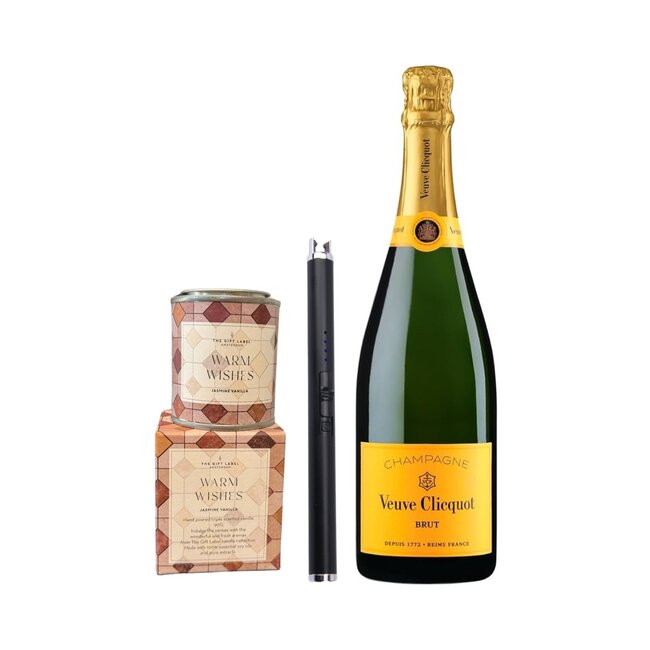 Veuve Clicquot champagne - brut 750 ml pakket wishes