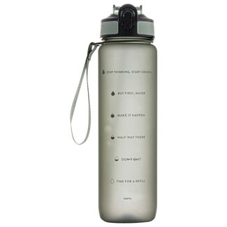 Moritz & Drinkfles Van Glas, 1000 Ml, Groen, Lekvrij, Glazen Fles Voor Sport School Universiteit Of Werk Met Beschermende Siliconen Hoes Inclusief Motivatieschaal Bamboedeksel 3460041909