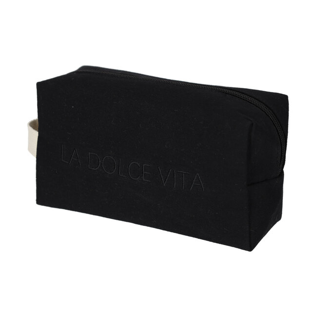 Toilettas ‘La Dolce Vita’ zwart - inhoud 2 liter