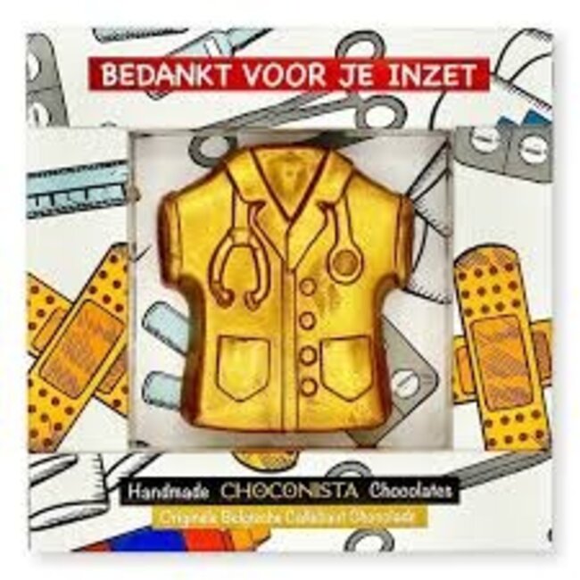 Chocolade doktersjas - ‘Bedankt voor je inzet’