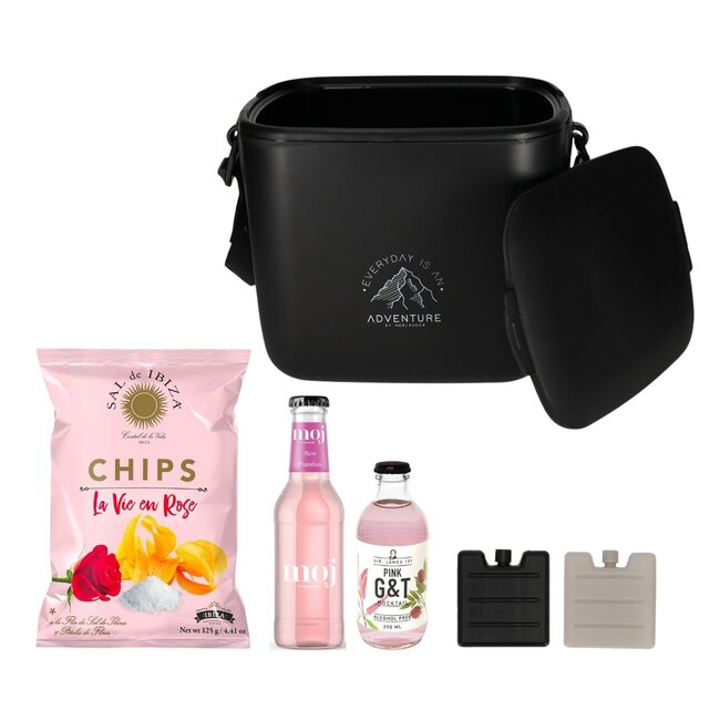 Norländer adventure koelbox sand Sal de Ibiza pink  - zwart