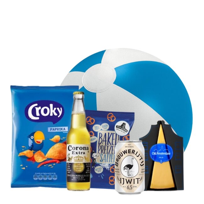 Zomers pakket blauw - strandbal