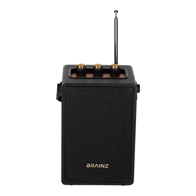 Retro speaker incl FM-radio - zwart