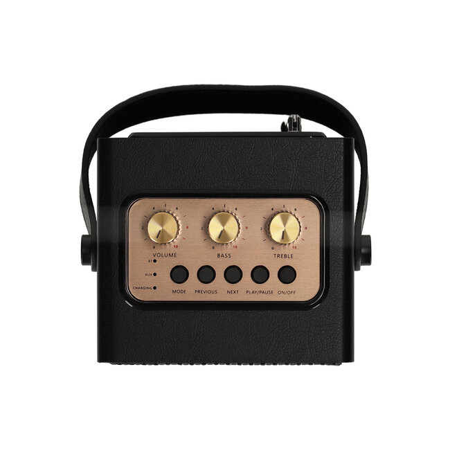 Retro speaker incl FM-radio - zwart