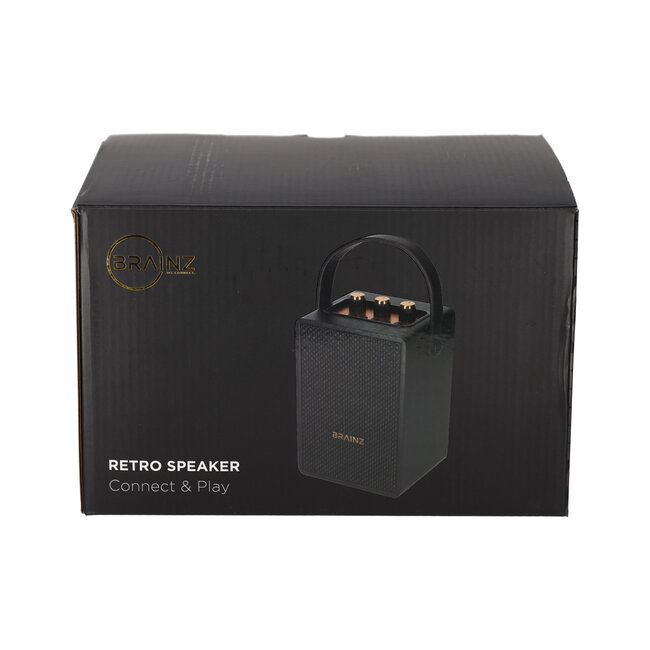 Retro speaker incl FM-radio - zwart