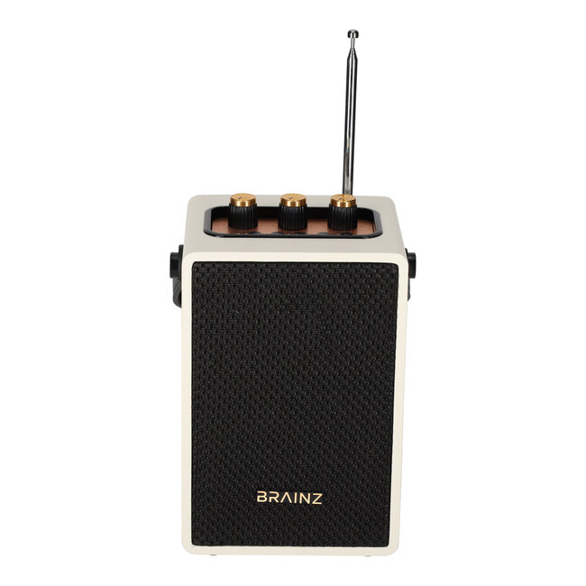 Retro speaker incl FM-radio - wit