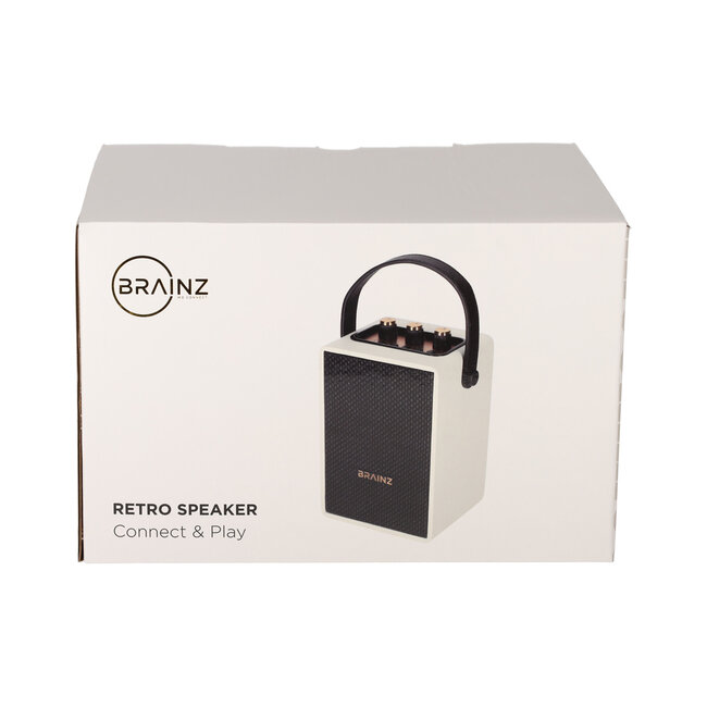 Retro speaker incl FM-radio - wit
