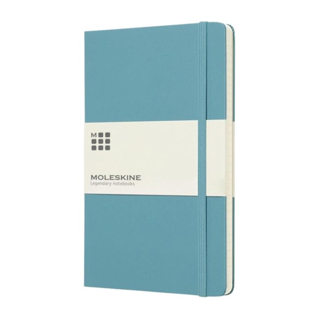 Moleskine classic L hardcover rifblauw - gepersonaliseerd met logo mogelijk