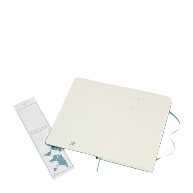 Moleskine classic L hardcover rifblauw - gepersonaliseerd met logo mogelijk