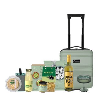 Kerstpakket trolley en speaker - groen