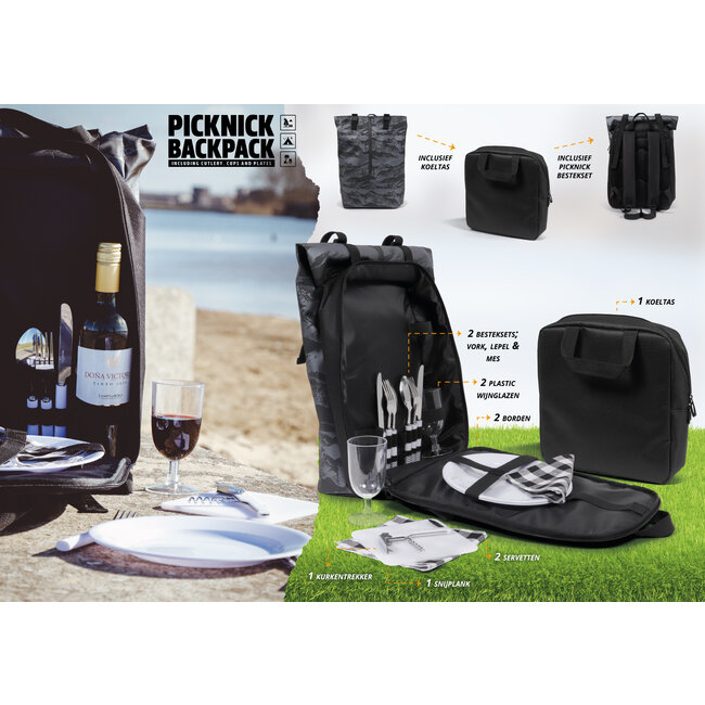 Norlander Picknick rugtas - zwart