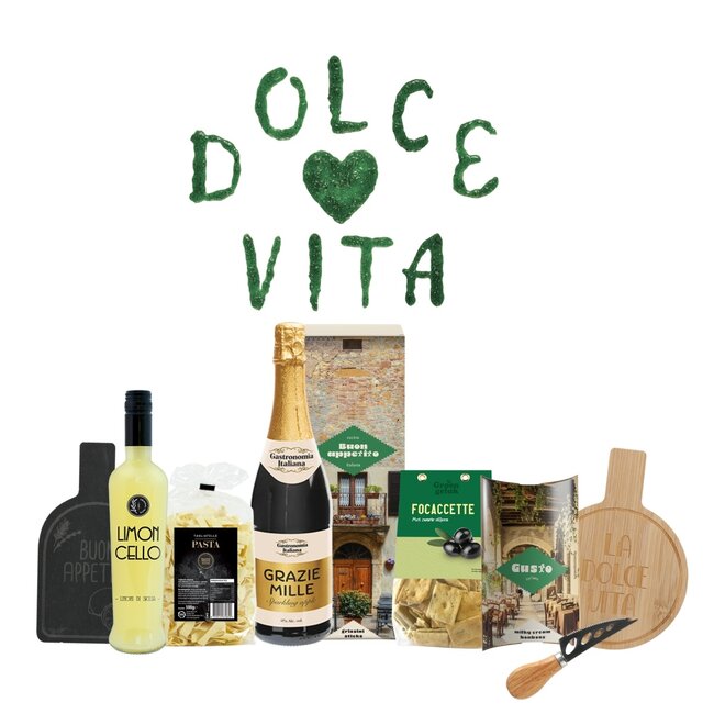 Kerstpakket food en serveerset - la dolce vita