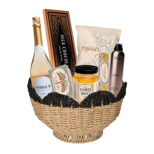 Nature's paradise pakket - in zwarte tulp mand