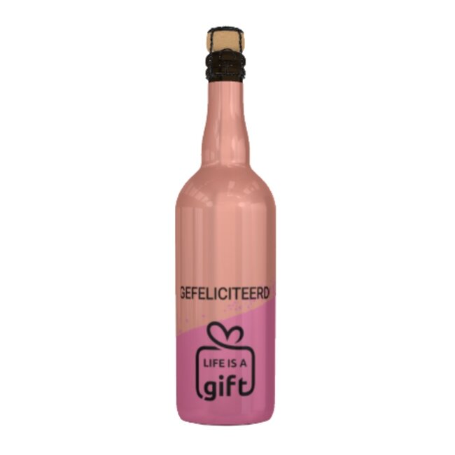 Bierfles met ambachtelijk gebrouwen bier - gepersonaliseerd met logo