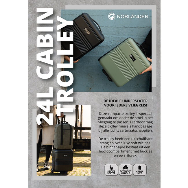Norländer cabin trolley underseater - zwart
