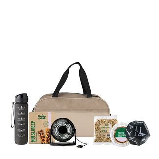 Retro sporttas pakket beige - dobbelsteen