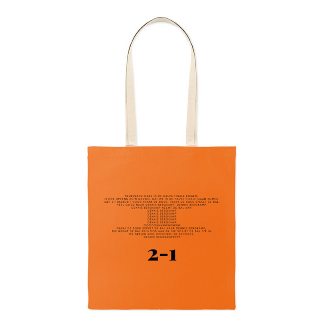 Oranje tas 'Dennis Bergkamp'