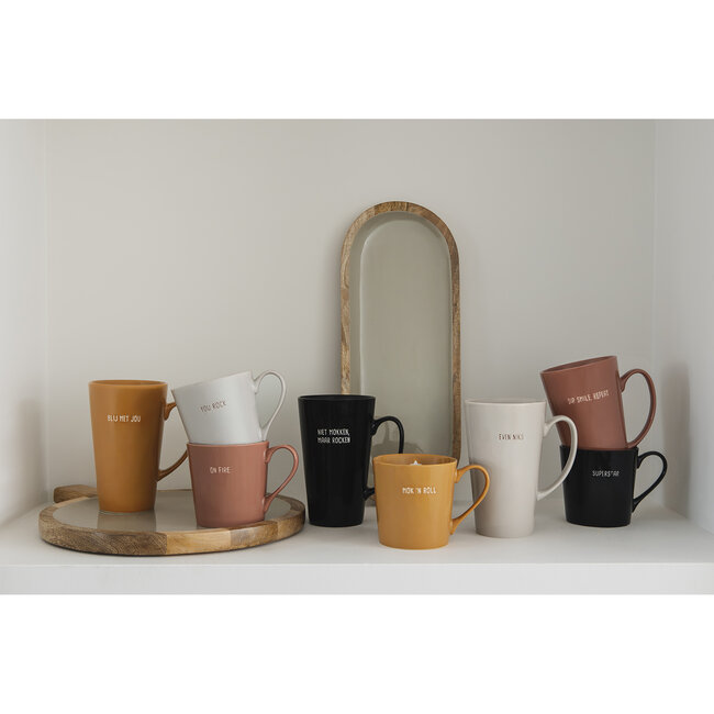 Shiny porseleinen mok YOU ROCK - zand