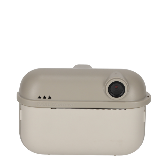 Camera met printer incl twee rolletjes papier - taupe