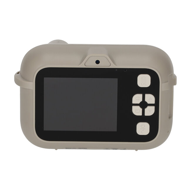 Camera met printer incl twee rolletjes papier - taupe