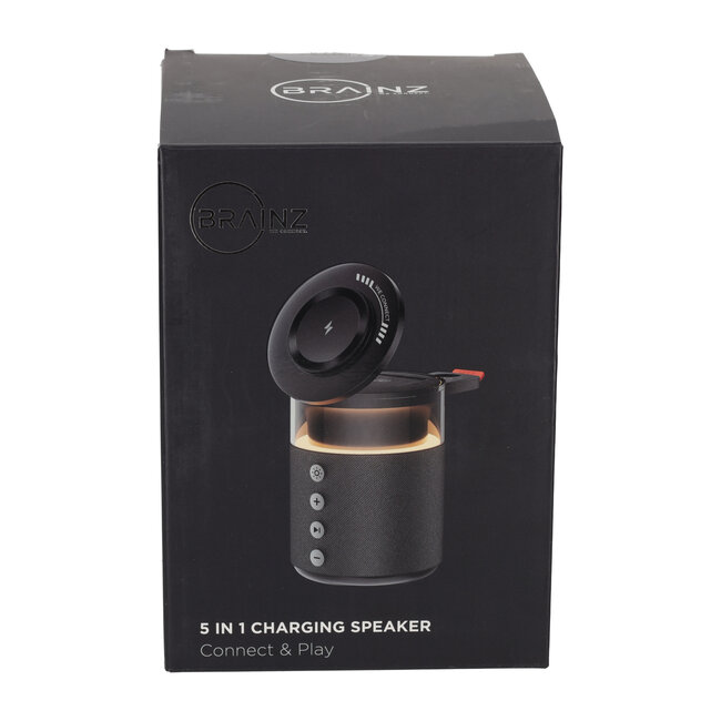 5-in-1 Charging speaker light - zwart